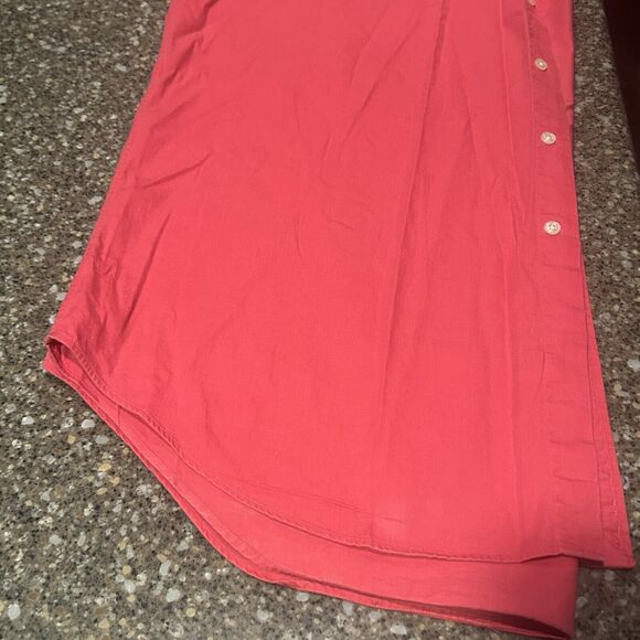 Ralph Lauren Mens Short Sleeve Button Down Blake Size Large 100% Cotton Pinkish - Picture 7 of 8